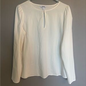 Express Women's Ivory Keyhole Blouse